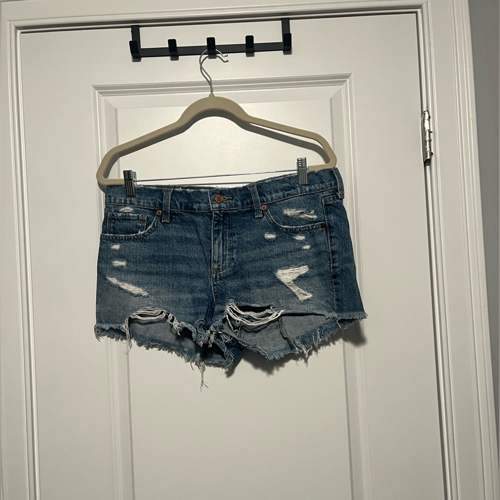 Distressed Denim Shorts